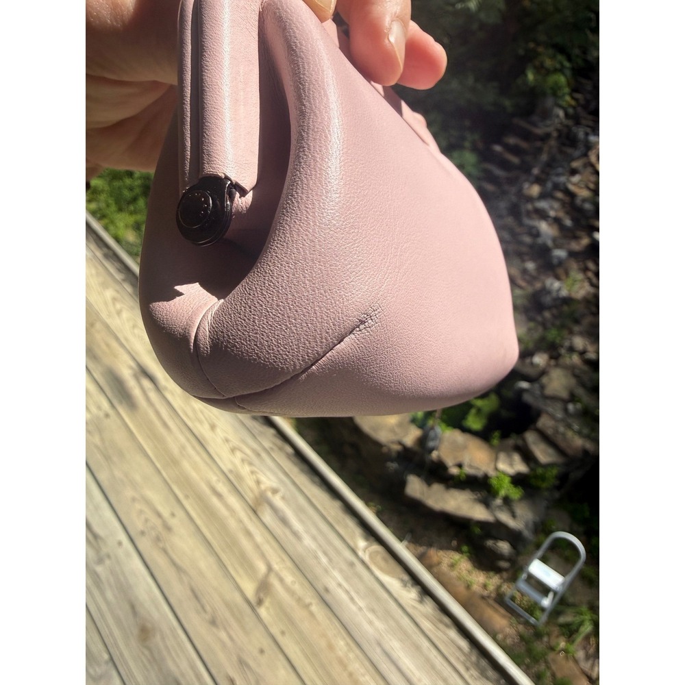 Coach 1941 Kisslock Coin Purse Pink Leather Coin Case Gunmetal Hardware - Picture 7 of 10